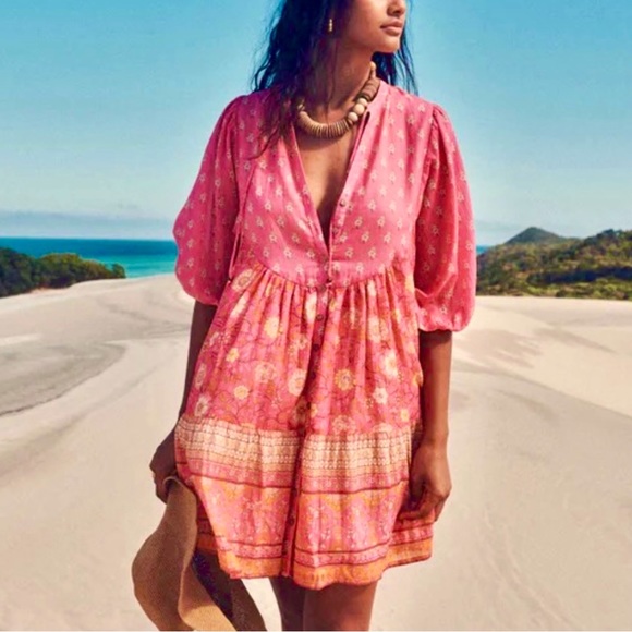 Spell Dresses & Skirts - 🌺🎉HP🎉🌺 NWT Spell & The Gypsy Utopia Mini Dress Flamingo